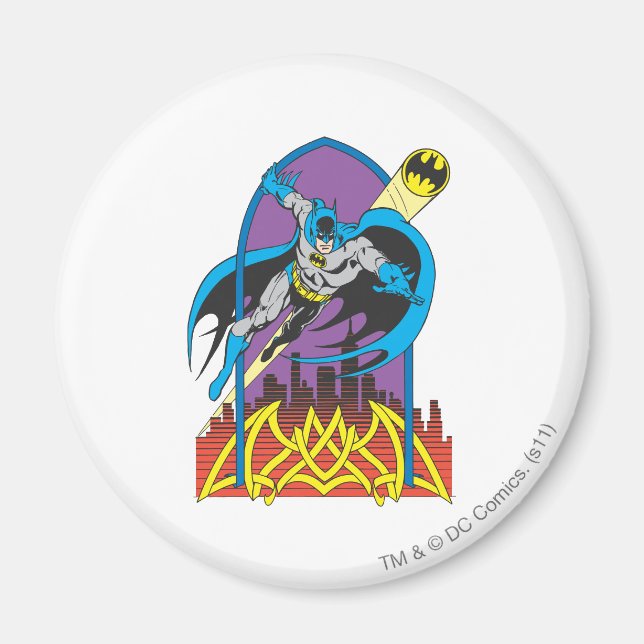 Batman flyger genom natten magnet (Framsidan)