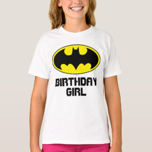 Batman Födelsedagsflicka - Namn och ålder T Shirt