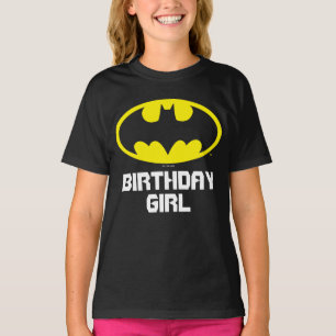 Batman Födelsedagsflicka - Namn och ålder T Shirt