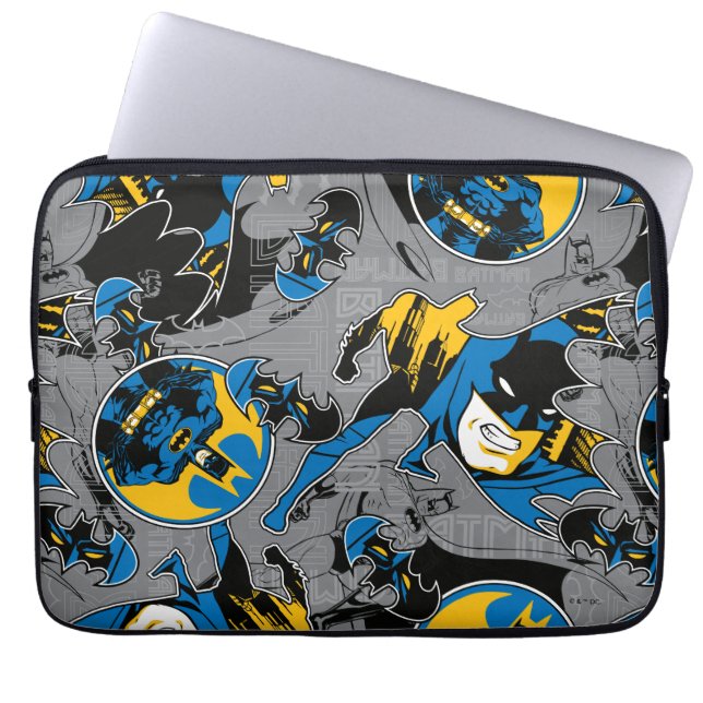 Batman Full Throttle Toss-mönster Laptop Fodral (Framsidan)