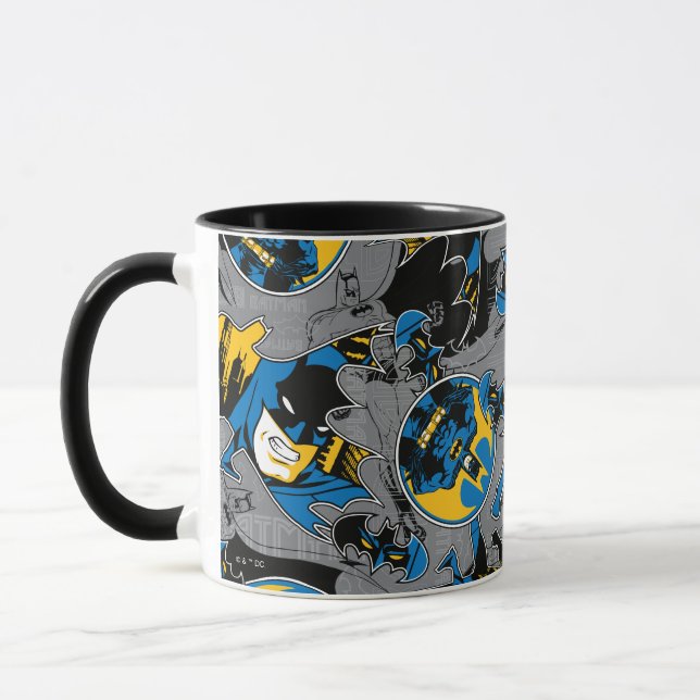 Batman Full Throttle Toss-mönster Mugg (Vänster)