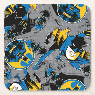 Batman Full Throttle Toss-mönster Underlägg Papper Kvadrat