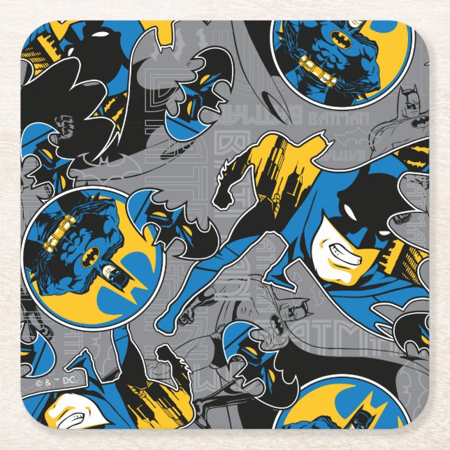Batman Full Throttle Toss-mönster Underlägg Papper Kvadrat (Framsidan)
