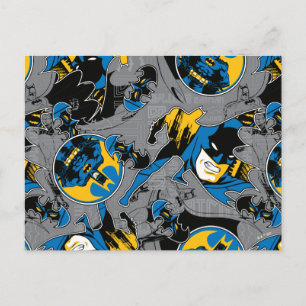 Batman Full Throttle Toss-mönster Vykort