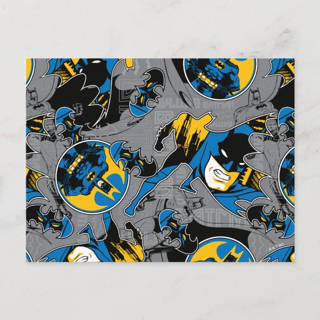 Batman Full Throttle Toss-mönster Vykort (Framsida)