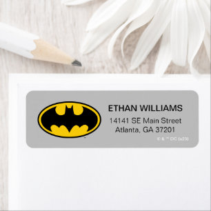 Batman Gotham City Birthday Returadress Etikett