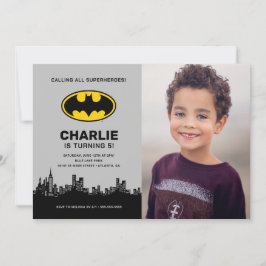 Batman - Gotham City | Boys Birthday - Photo Inbjudningar