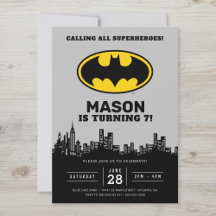 Batman - Gotham City | Inbjudan till födelsedag