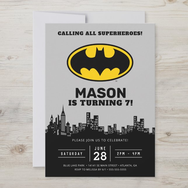 Batman - Gotham City | Inbjudan till födelsedag (Skapare uppladdad)