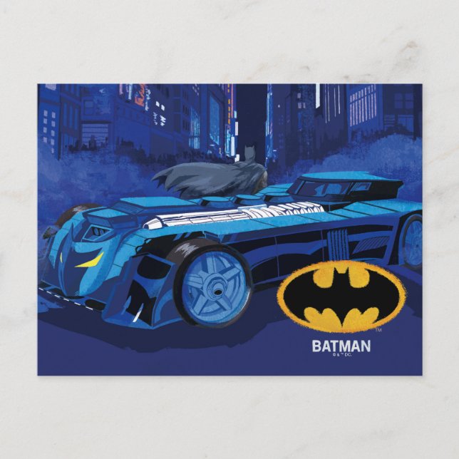 Batman Gotham City Nattpatrull Vykort (Framsida)