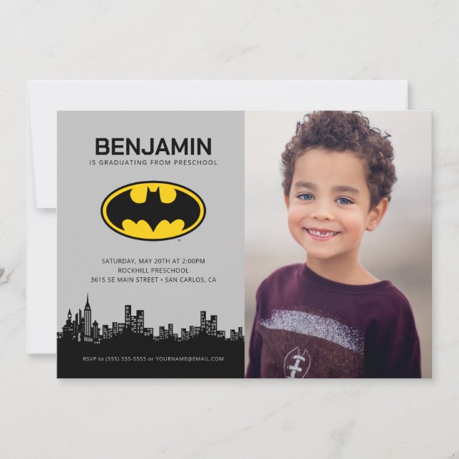 Batman - Gotham City | Preschool Studenten Inbjudningar (Framsida)