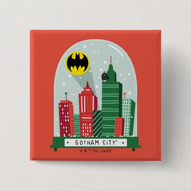 Batman Gotham City™ Snö Globe Graphic Knapp (Framsida)