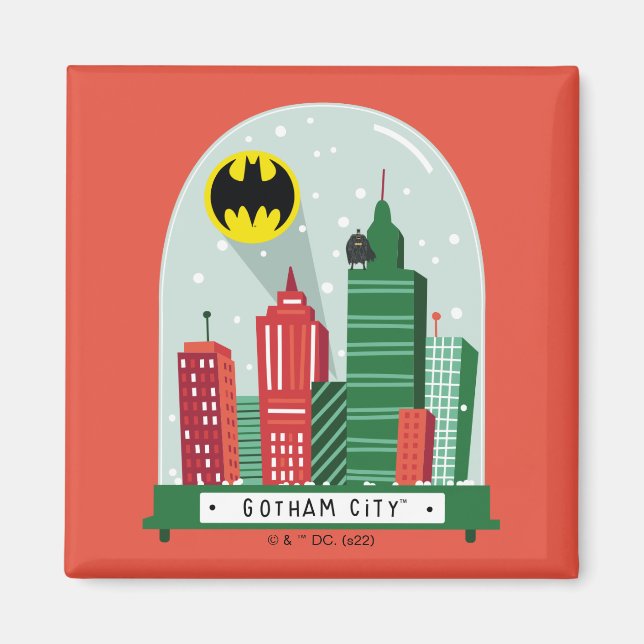 Batman Gotham City™ Snö Globe Graphic Magnet (Framsidan)