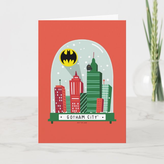 Batman Gotham City™ Snow Globe Graphic Helgkort (Framsida)