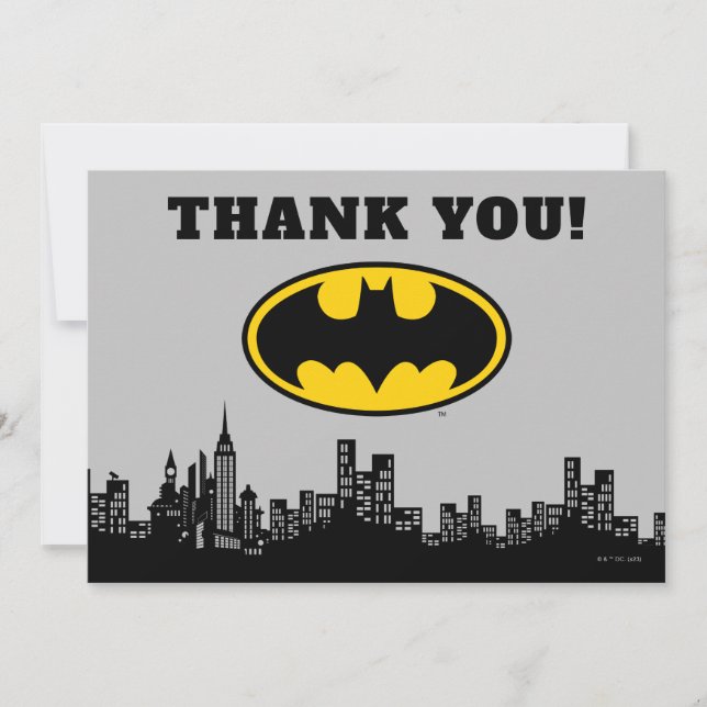Batman Gotham City | Tack för födelsedagsönskninga Kort (Framsida)