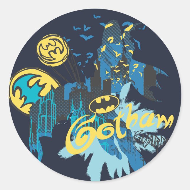 Batman Gotham Guardian Notebook Sketch Runt Klistermärke (Framsida)