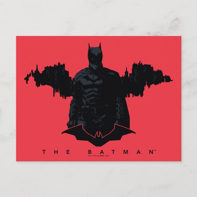 Batman Gotham Silhouette Vykort (Framsida)