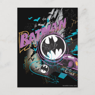 Batman Gotham Skyline Sketch Vykort