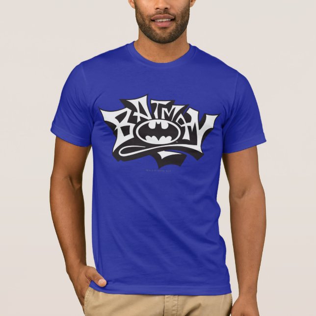 Batman | Graffiti Namn Logotyp Tee Shirt (Framsida)