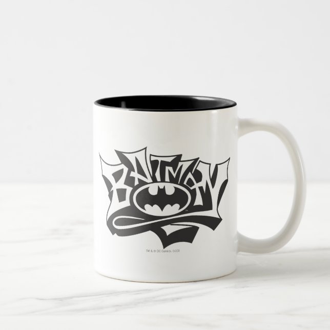 Batman | Graffiti Namn Logotyp Två-Tonad Mugg (Höger)