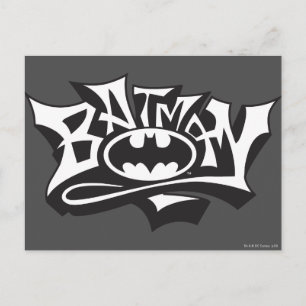 Batman   Graffiti Namn Logotyp Vykort