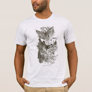 Batman Graphic Novel Pencil Sketch Tee Shirt