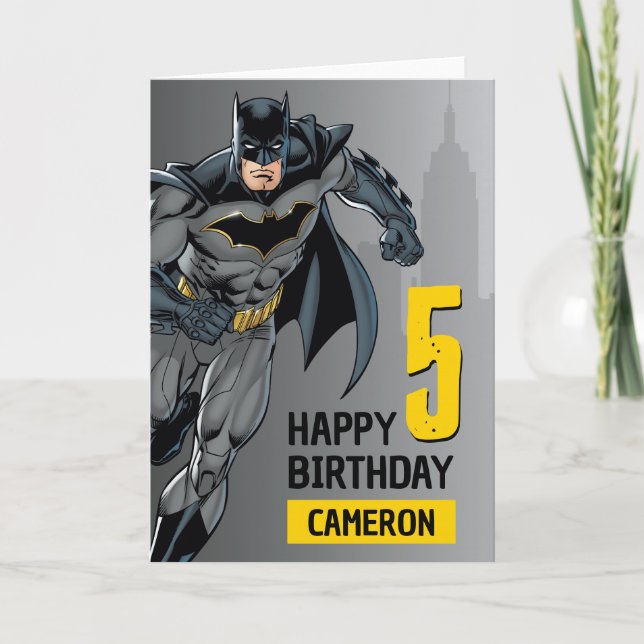 Batman | GRATTIS PÅ FÖDELSEDAGEN | Lägg till barne Kort (Framsida)