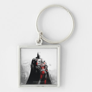 Batman & Harley Fyrkantig Silverfärgad Nyckelring