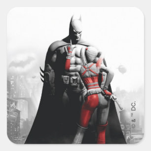 Batman & Harley Fyrkantigt Klistermärke