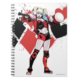 Batman Harley Quinn Hearts & Diamonds Splatter Anteckningsbok
