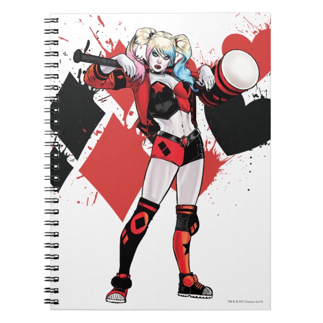 Batman | Harley Quinn Hearts & Diamonds Splatter Anteckningsbok (Framsidan)