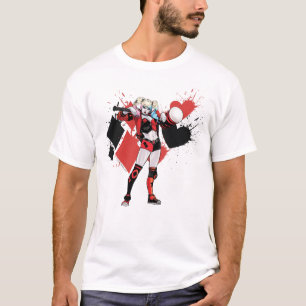 Batman Harley Quinn Hearts & Diamonds Splatter Tee Shirt