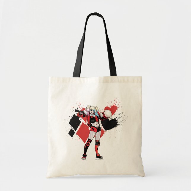 Batman | Harley Quinn Hearts & Diamonds Splatter Tygkasse (Framsidan)
