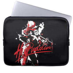 Batman Harley Quinn "Hi Puddin" Bläck Art Laptop Sleeve
