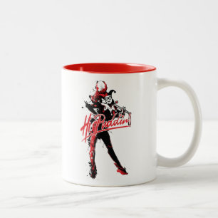 Batman Harley Quinn "Hi Puddin" Bläck Art Två-Tonad Mugg