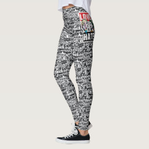 Batman Harley Quinn & Joker Kärlek/Hate Leggings
