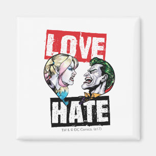 Batman Harley Quinn & Joker Kärlek/Hate Magnet