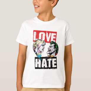Batman   Harley Quinn & Joker Kärlek/Hate T-shirt