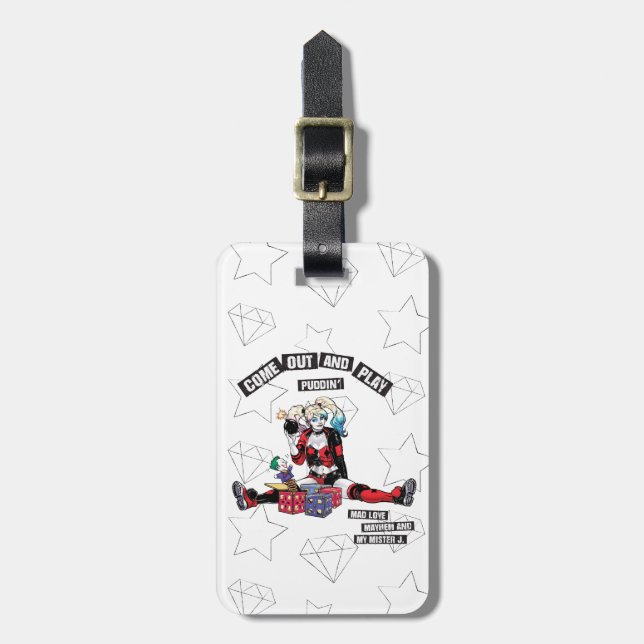 Batman | Harley Quinn "Kom Out and Play Puddin" Bagagebricka (Vertikal Framsida)