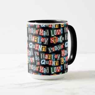 Batman Harley Quinn Ransom Note Stil Mönster Mugg