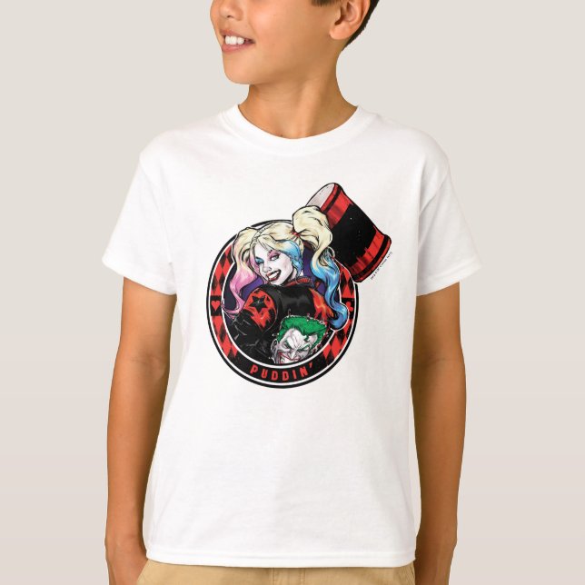 Batman | Harley Quinn Winking with Mallet Mallet T-shirt (Framsida)