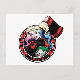Batman | Harley Quinn Winking with Mallet Mallet Vykort