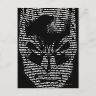 Batman Head Mantra Vykort