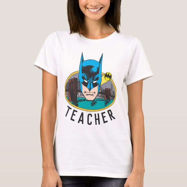 Batman Head Teacher T Shirt (Framsida)