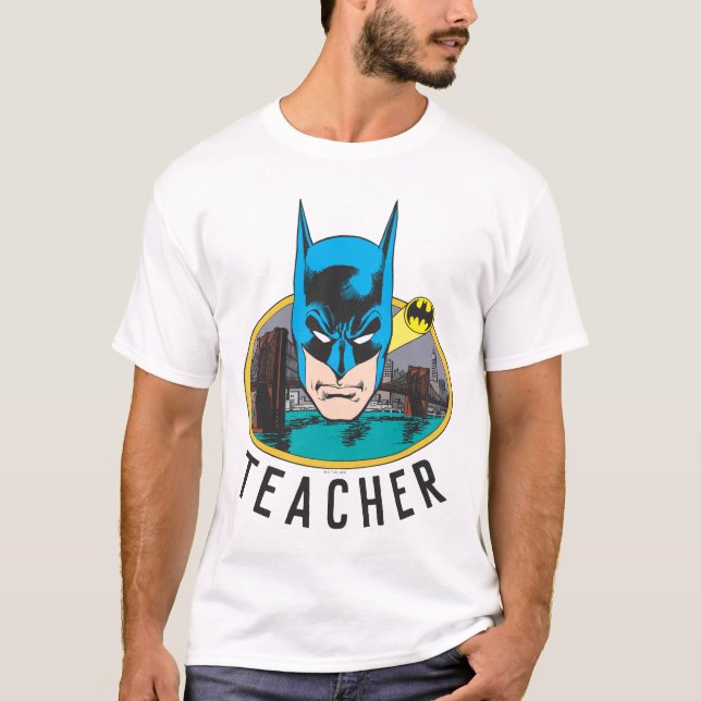 Batman Head Teacher T Shirt (Framsida)