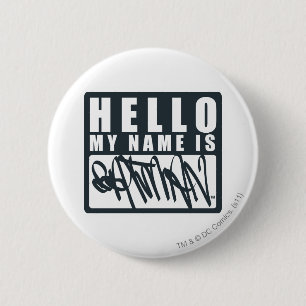 Batman Hej My Namn är Batman Logotyp Knapp
