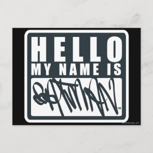 Batman   Hej My Namn är Batman Logotyp Vykort