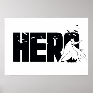 Batman "Hero" Graphic Poster