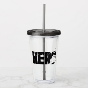 Batman "Hero" Graphic Take Away Mugg