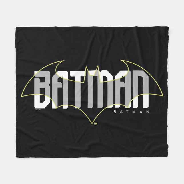 Batman Hi-Tech Namn Graphic Fleecefilt (Framsidan (Horisontell))